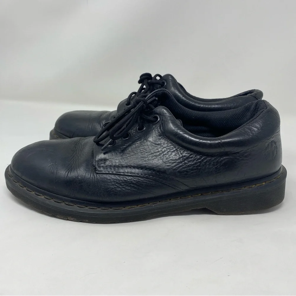 Dr. Martens Boston AW004 Derby Black Leather Mens Size 11 Distressed